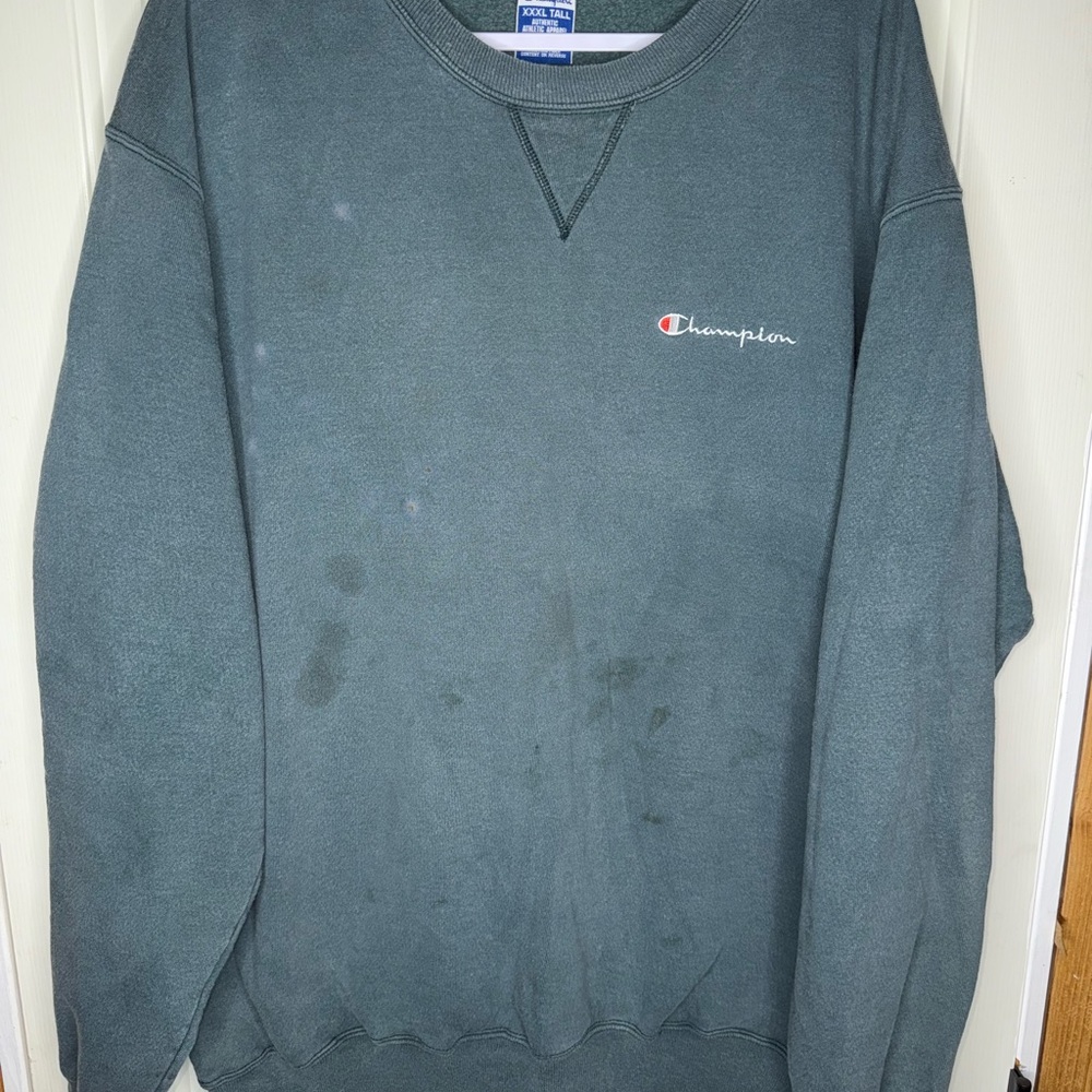 Vintage Men’s Champion Sweater Crewneck Green Size 3XL